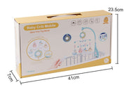 Remote-Control Baby Crib Mobile 🌙🎵 – Rotating Musical Cot Toy with Lights & Projector