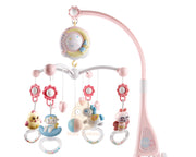 Remote-Control Baby Crib Mobile 🌙🎵 – Rotating Musical Cot Toy with Lights & Projector
